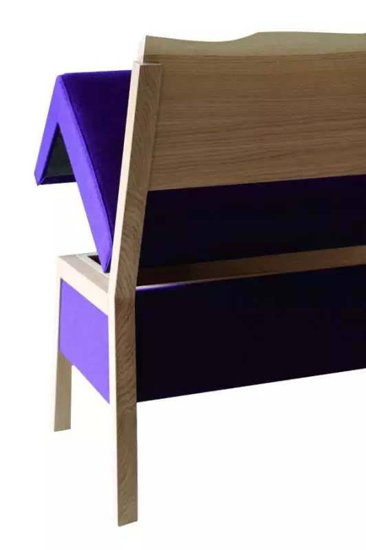 Massivholz Sitzbank Loft mit Truhe